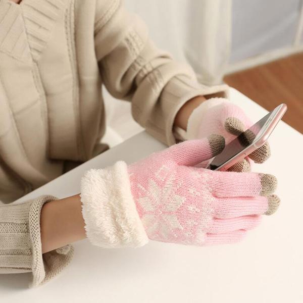Avarin | Women’s knit touchscreen gloves with a soft double-layer winter design