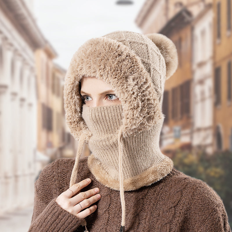 Norelle | Women’s knit balaclava with a sculpted convertible silhouette