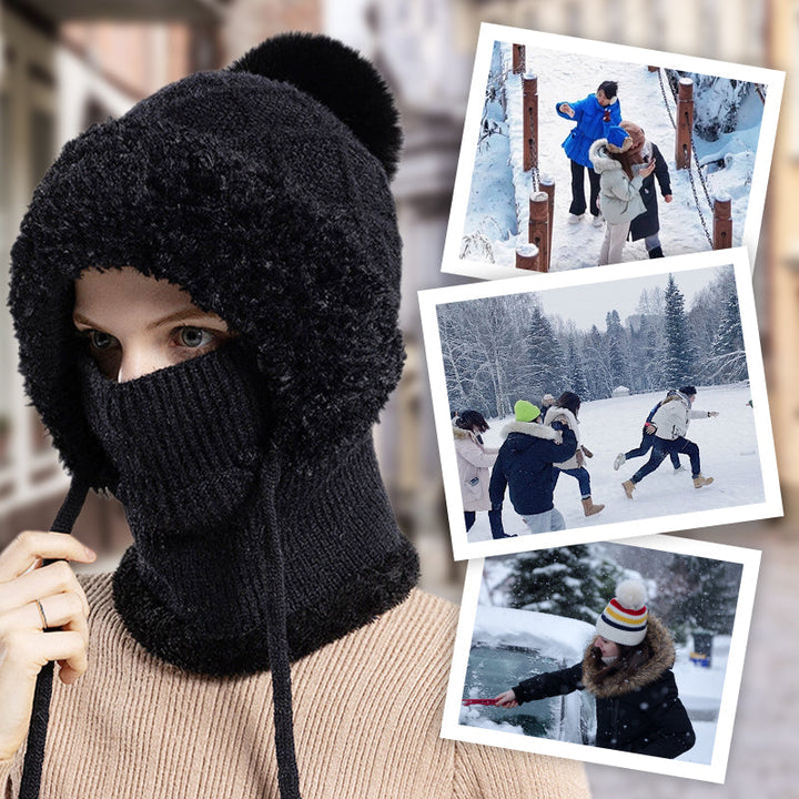 Norelle | Women’s knit balaclava with a sculpted convertible silhouette