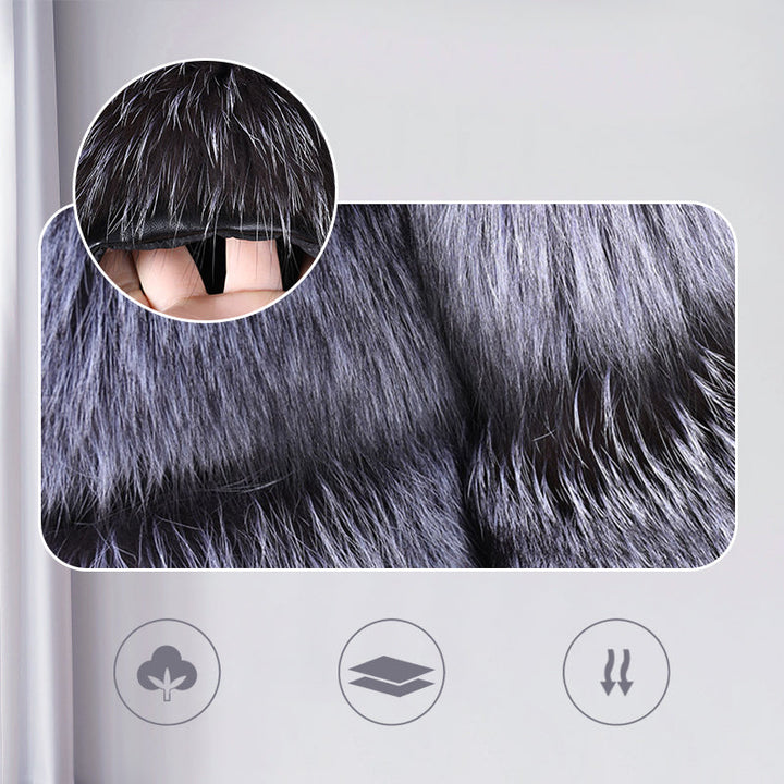 Talinra | Women’s short faux-fur jacket with a soft textured seasonal finish