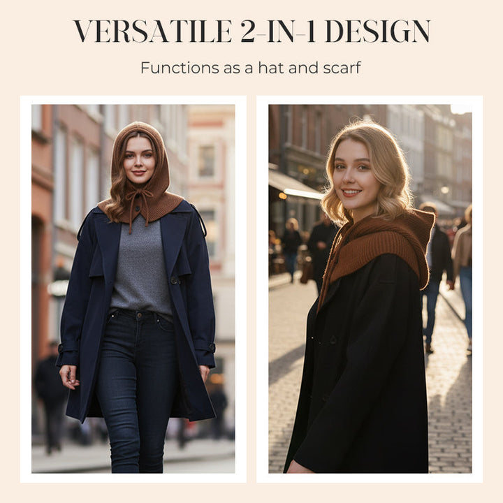 Merelle | Women’s knit balaclava hood with a shaped button-front design