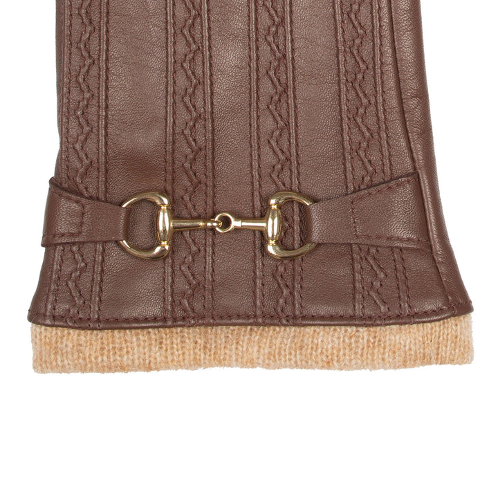 Melai | Women’s winter gloves with stitched design and gold detail